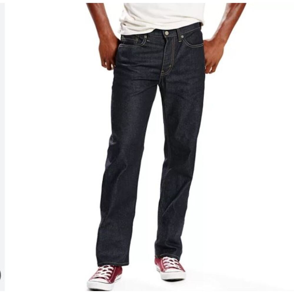 Levi’s 514: dark wash navy blue‎ straight leg jeans (30 x 30)